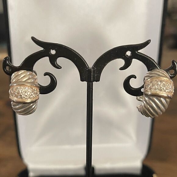 Sterling silver chunky hoops - Picture 1 of 6